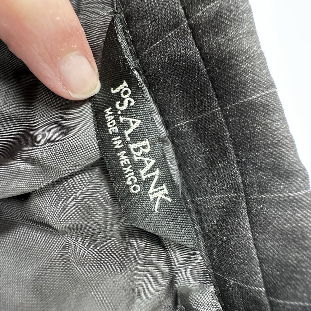 Jos A Bank Clothiers Men's 40S Gray Herringbone Wool Tweed‎ 3 Button Blazer - Picture 4 of 14
